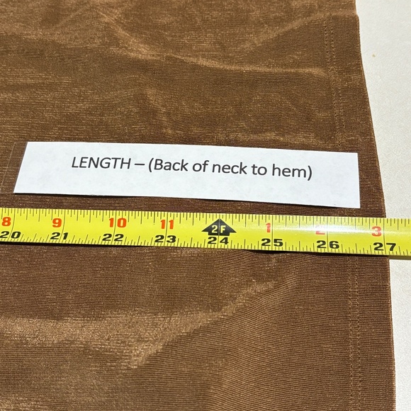 Chicos Travelers Wome's Long Sleeve Tunic Top 20/22 Slinky Tan USA Made Comfort - Picture 7 of 10